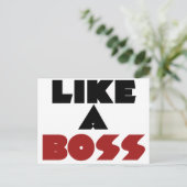 Wie ein Boss Postkarte (Stehend Vorderseite)