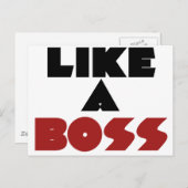 Wie ein Boss Postkarte (Vorne/Hinten)