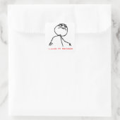 Wie ein Boss Quadratischer Aufkleber (Tasche)