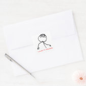 Wie ein Boss Quadratischer Aufkleber (Umschlag)