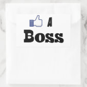 Wie ein Boss Rechteckiger Aufkleber (Tasche)