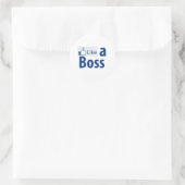 Wie ein Boss Runder Aufkleber (Tasche)