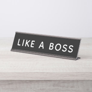 Wie ein Boss Schreibtischnamensplakette