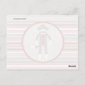 Wie ein Boss Sock Affe mit Krawatte auf Roten Stre Postkarte (Rückseite)