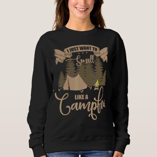 Wie ein Campfire-Camping Grafikdesign Sweatshirt (Vorderseite)