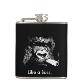 Wie ein Chef-Gorilla-Rauchen Flachmann (Vorderseite)