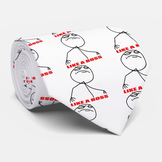 Wie ein Chef-Mem Gesicht Krawatte (Gerollt)