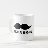 WIE EIN CHEF Schnurrbartentwurf Kaffeetasse (Vorderseite Links)