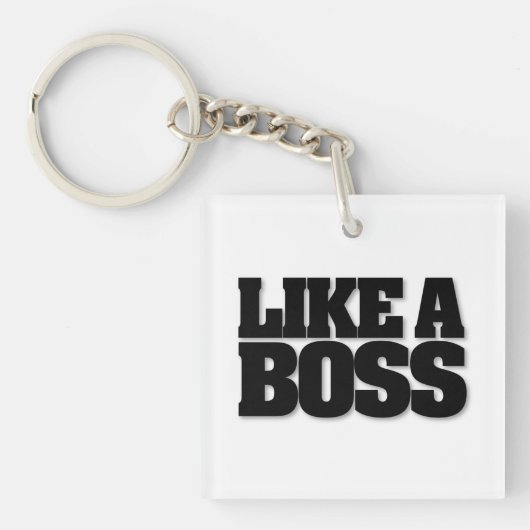 WIE EIN CHEF Schnurrbartschlüsselring Schlüsselanhänger (Vorderseite)