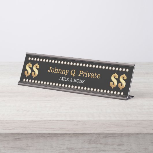 Wie ein Chef Schreibtischnamensplakette (Vorderseite )