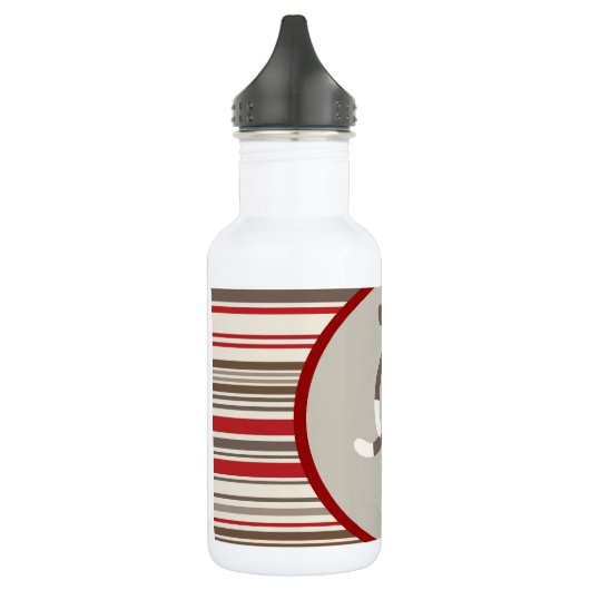 Wie ein Chef-Socken-Affe mit Krawatte auf roten Trinkflasche (Links)