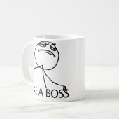 Wie ein des Chefs Raserei-Comic meme yeah Kaffeetasse (Vorderseite Links)