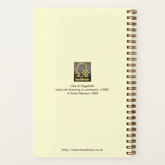 Wie ein Eggshell-Notebook Notizblock (Rückseite)