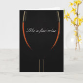 Wie ein feiner Wein Karte (Gelbe Blume)