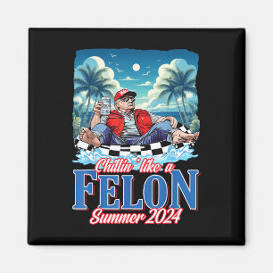 Wie ein Felon Funny Trump Sommer 2024 Magnet