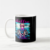 Wie ein Felon Retro Summer Pink Funny Trump 2024 Kaffeetasse (Links)