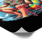 Wie ein Felon Trump für Präsident 2024 Poster (Ecke)