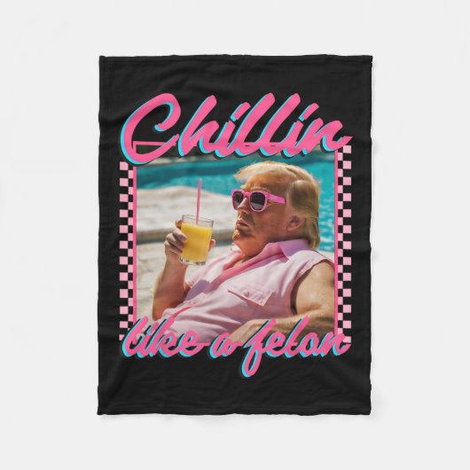 Wie ein Felon Trump Shirt Republikaner Funny Trump Fleecedecke (Vorderseite)