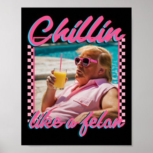 Wie ein Felon Trump Shirt Republikaner Funny Trump Poster (Vorne)