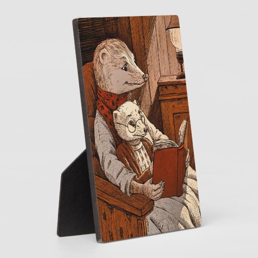 Wie ein Frettchen ein Buch las Fotoplatte (Seite)