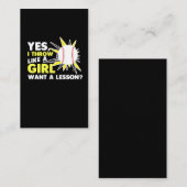 Wie ein Girl Baseball Player Softball Pitcher Visitenkarte (Vorne/Hinten)