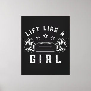 Wie ein Girl-Gym-Zitat Leinwanddruck