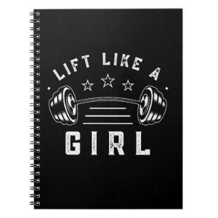 Wie ein Girl-Gym-Zitat Notizblock