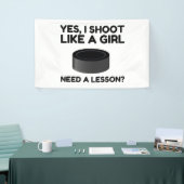 WIE EIN GIRL-HOLZ BANNER (Messeveranstaltung)