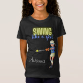 Wie ein Girl-Softball-T - Shirt (Vorderseite)