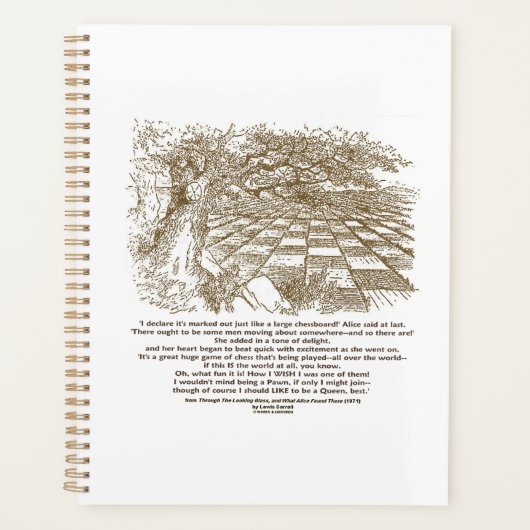 Wie ein großes Schachspiel im Wunderland Planer (Vorderseite)