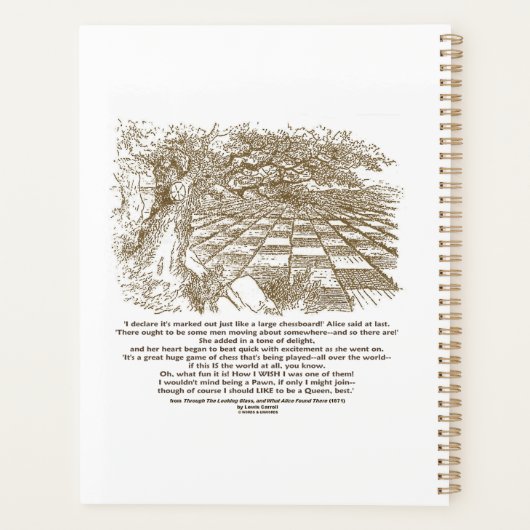 Wie ein großes Schachspiel im Wunderland Planer (Rückseite)