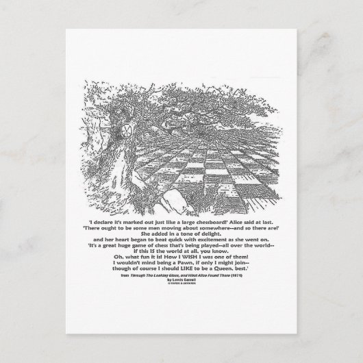 Wie ein großes Schachspiel im Wunderland Postkarte (Vorderseite)