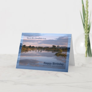 Wie ein Großvater, Lake bei Morgendämmerung Geburt Karte