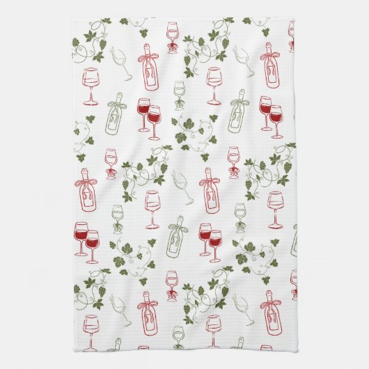 Wie ein guter Wein mit dem Alter besser wird Geschirrtuch (Vertikal)