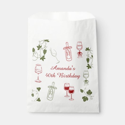 Wie ein guter Wein mit dem Alter wird Geschenktütchen (Vorderseite)