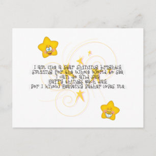 wie ein hell leuchtender Stern Postkarte