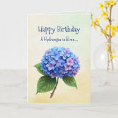 Wie ein Hydrangea Ihre Geburtstagspersonen Karte (Gelbe Blume)