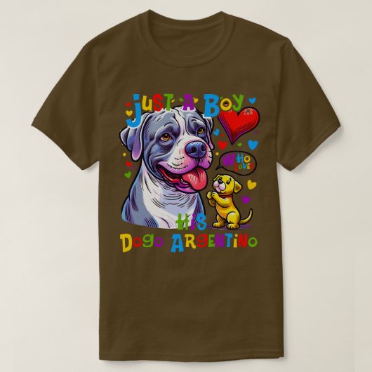 Wie ein Junge und sein Dogo Argentino zum besten F T-Shirt (Design vorne)