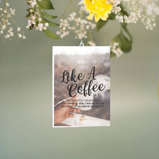 Wie ein Kaffee Feiertagskarte