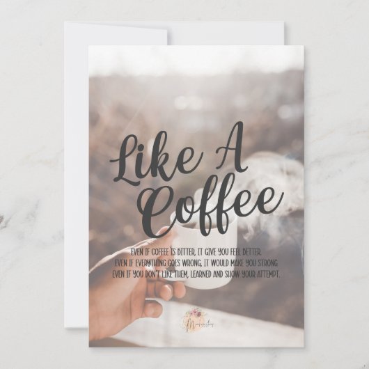 Wie ein Kaffee Feiertagskarte (Vorderseite)