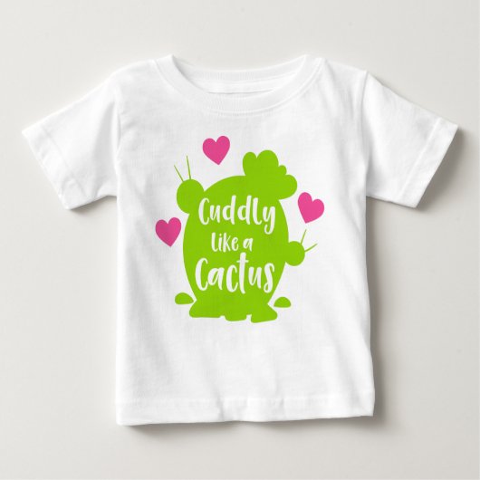 Wie ein Kaktus, Kakteen, Sukkulent, Herz Baby T-shirt (Vorderseite)