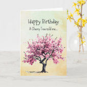 Wie ein Kirschbaum Geist Geburtstagspersönlichkeit Karte (Gelbe Blume)