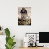 Wie ein König laufen - Gorilla gegen Mann - Motivi Poster (Heimbüro)