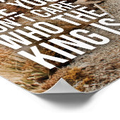 Wie ein König laufen - Löwe gegen Mann - Motiviere Poster (Ecke)