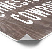 Wie ein Kristall Cowboy Woodgrain Poster (Ecke)