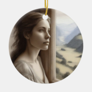 "Wie ein kühner Blick in einer Trance" Keramik Ornament