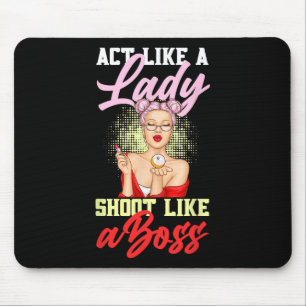 Wie ein Lady Shooting wie ein Boss Games Billard Mousepad