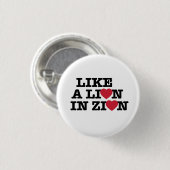 Wie ein Löwe in Zion Button (Vorne & Hinten)