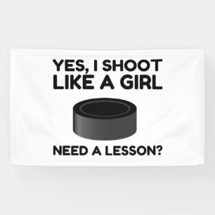 WIE EIN MÄDCHEN HOCKEY BANNER