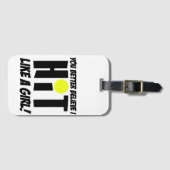 wie ein Mädchen Volleyball Gepäckanhänger (Vorderseite (Horizontal))